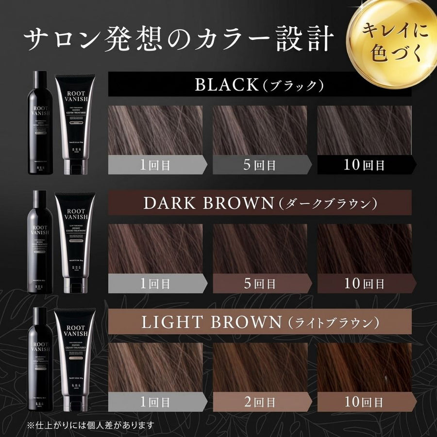 白髪染め シャンプー ROOT VANISH 白髪染め カラー トリートメント｜綺