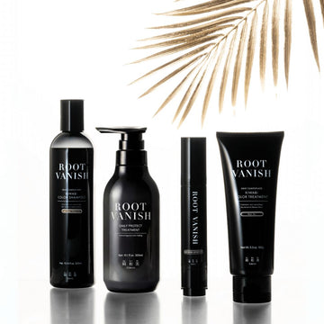 綺和美 KIWABI Root Vanish 白髪 シャンプー＆トリートメント 白髪用コンプリート4点セット カラートリートメント、カラーシャンプー